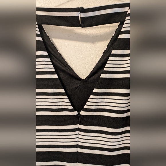 Betsey Johnson Black and White Bodycon Midi Dress - Picture 4 of 8
